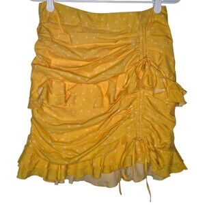 Tiger Mist Yellow Skirt NEW with Tags Flowers Size Large